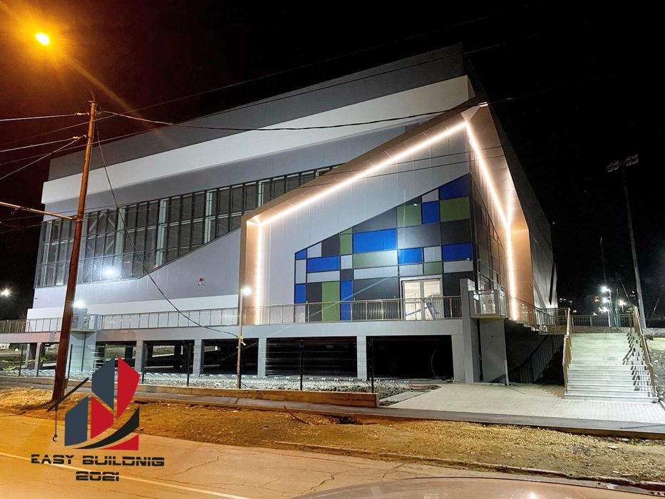 Монтаж на фасади от еталбонд, hpl, керамика