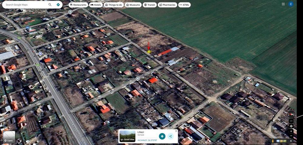 Anunt Nou! Teren intravilan 1357m-Ialomita comuna Sinesti, sat Lilieci