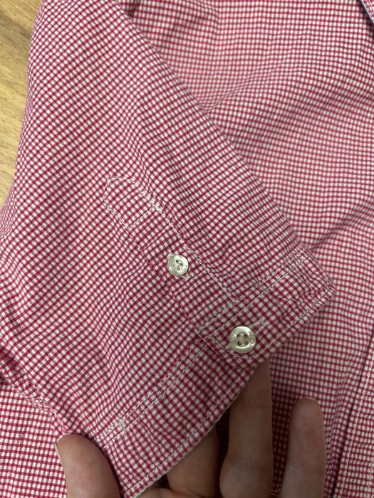 Paul Casual Depl Cămașă Bărbătească, In 100%, Carouri Roșu/Alb, Slim Fit, L