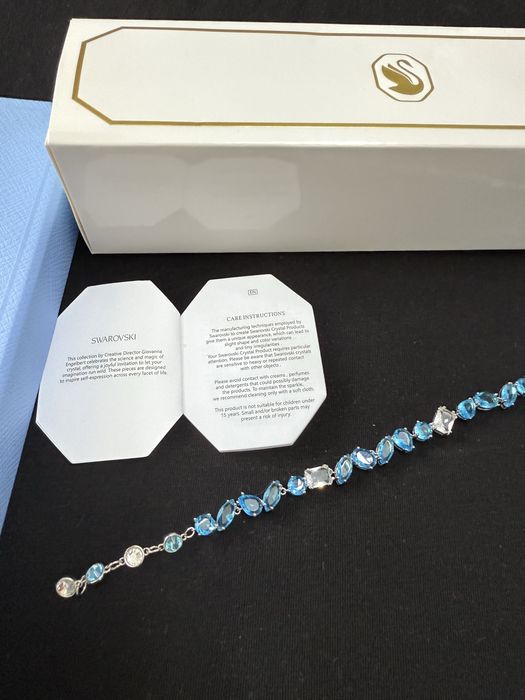 Colier swarovski gema baby blue