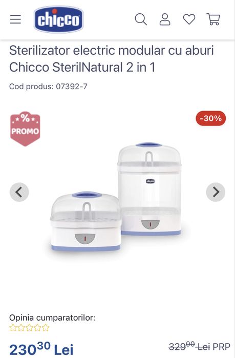 Sterilizator biberoane