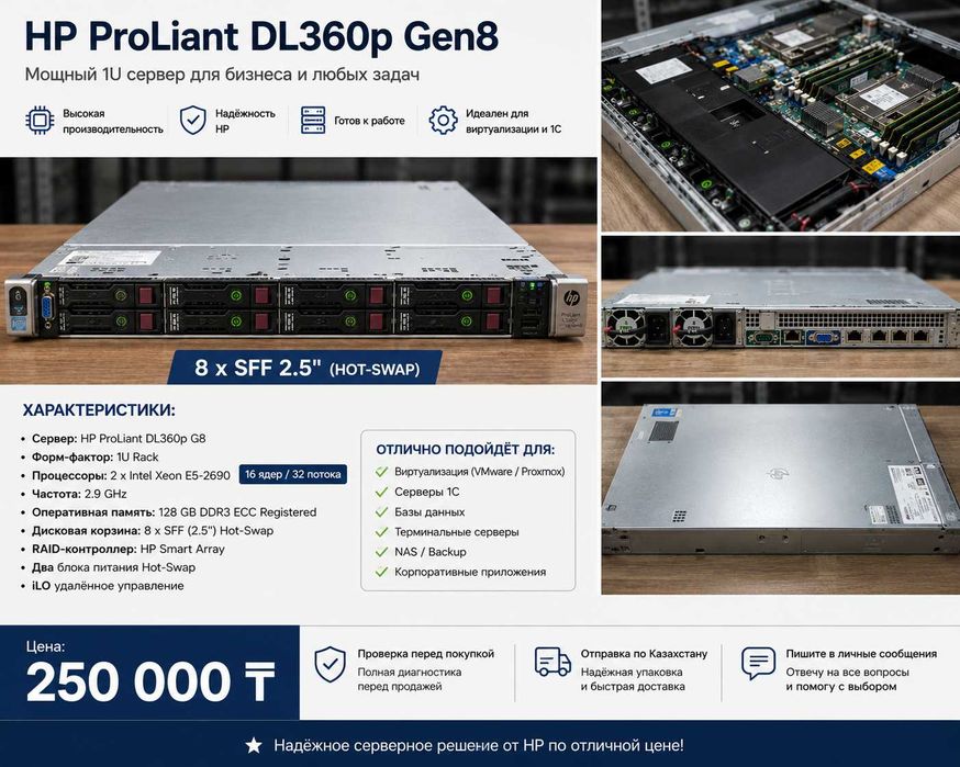 Сервер HP Proliant DL360p G8