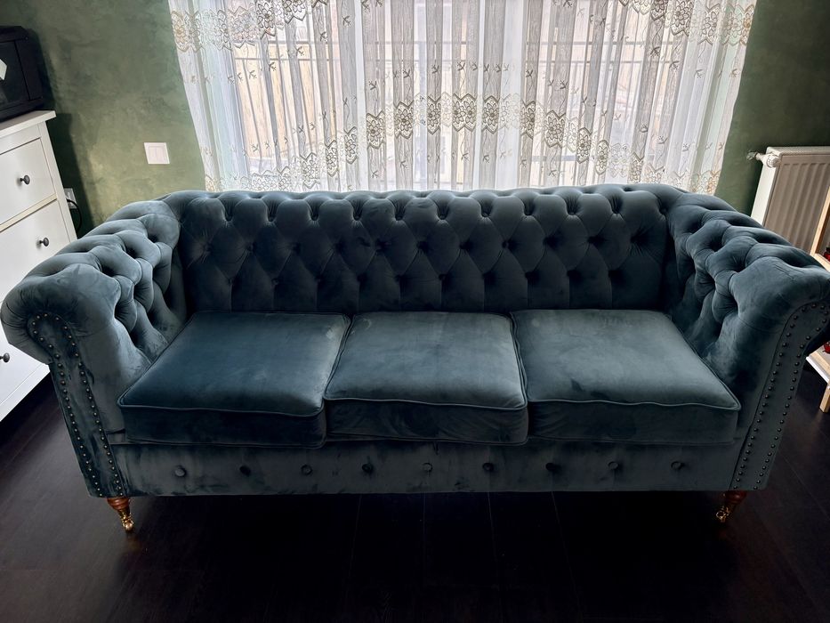 De vânzare: Canapea Chesterfield, 3 locuri