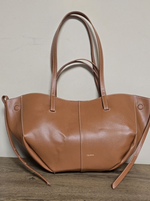 Polene Cyme Mini цвят Camel оригинална дамска чанта