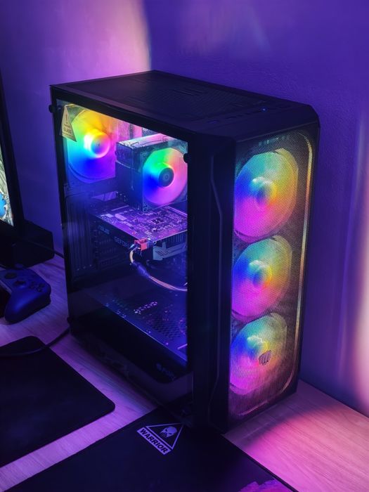 Calculator Gaming PC RGB AM4 B550 Ryzen 5 5500, 500GB Nvme 16GB DDR4 Nvidia GTX 1660 6GB