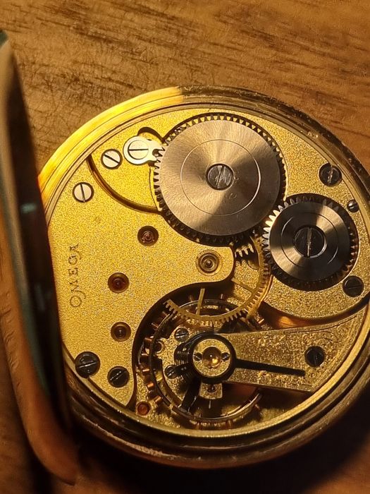 Omega златен  джобен 14к