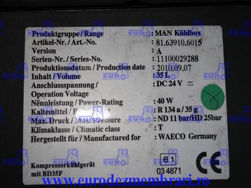 FRIGIDER MAN TGA TGX 81.63910.6015, 81.63910.6022