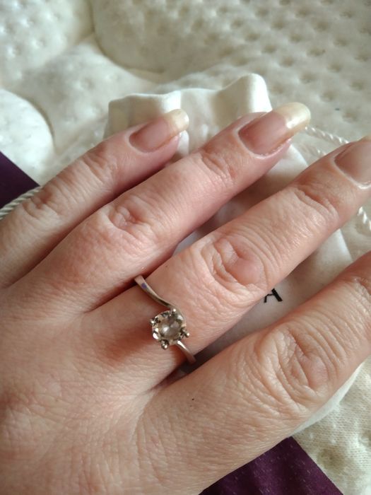 Кольцо  серебро с фианитом