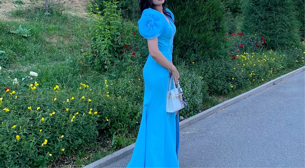 Платье женские голубой