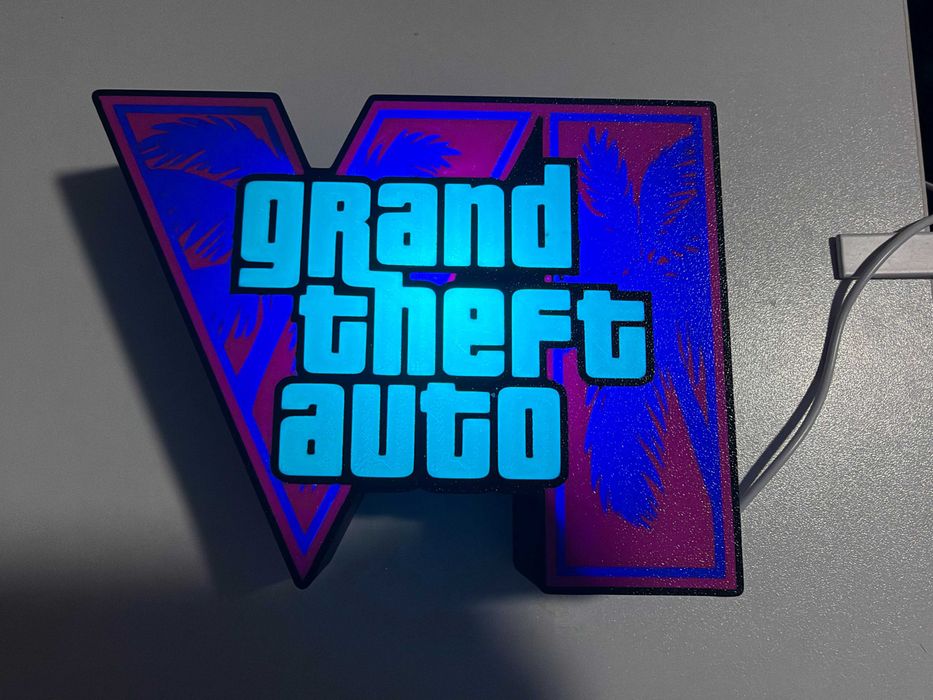 Lampa GTA 6 LED RGB cu telecomanda