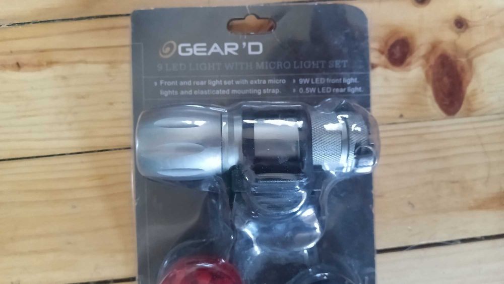 Комплект фар стоп габарити за велосипед колело Gear'D
