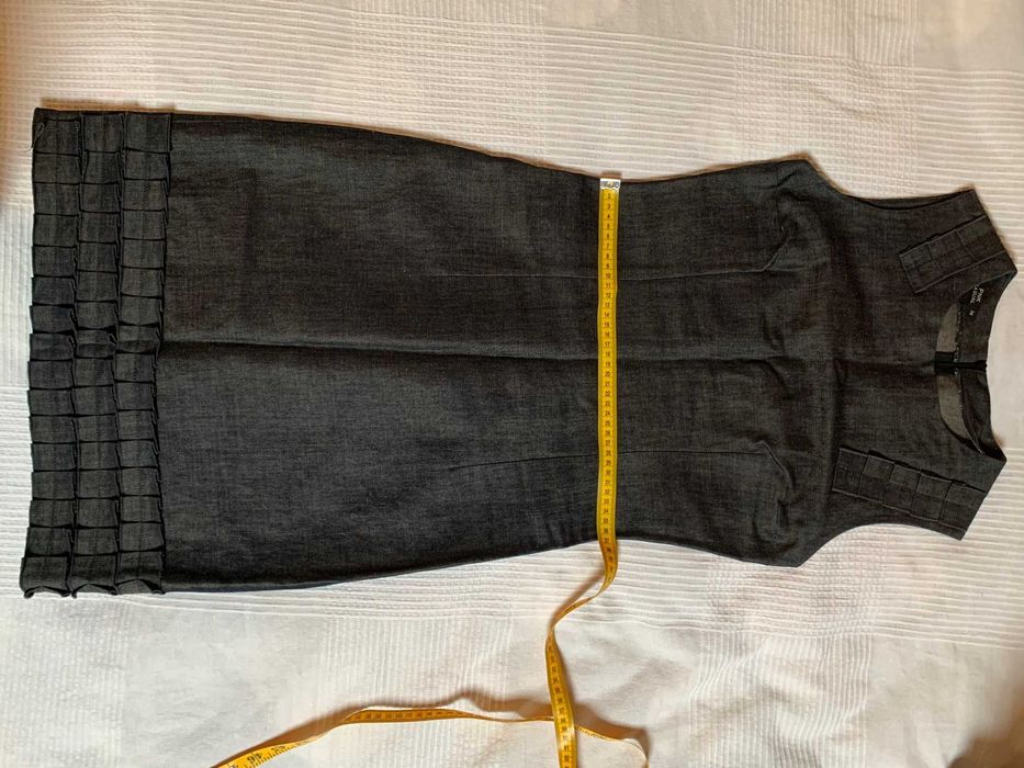 Sarafan blugi PNK, gri metalizat, marca PNK Casual