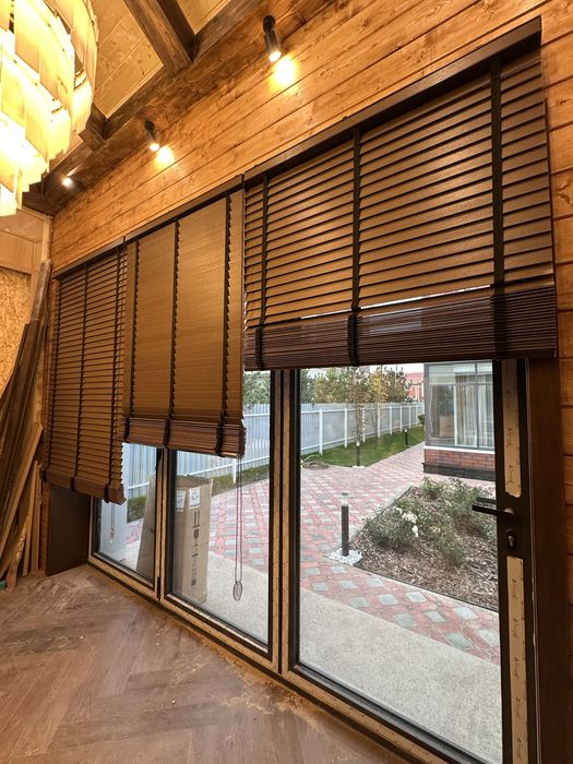 Горизонтальные Деревянные жалюзи Бамбук