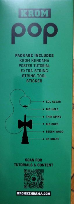 kendama Krom Pop verde sticky