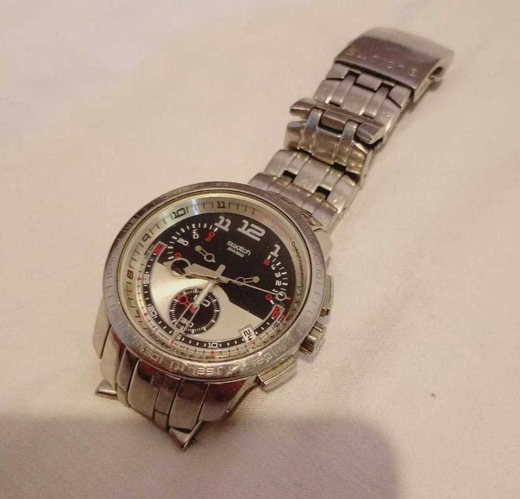 Ceas Swatch Irony Retrograde "Fool Fly" YRS406G - De Colecție. Swiss made