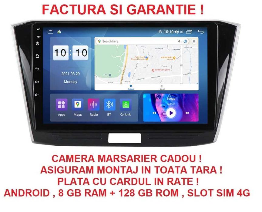Navigatie Volkswagen Passat B8 din 2015 - 2018 , Garantie Camera spate
