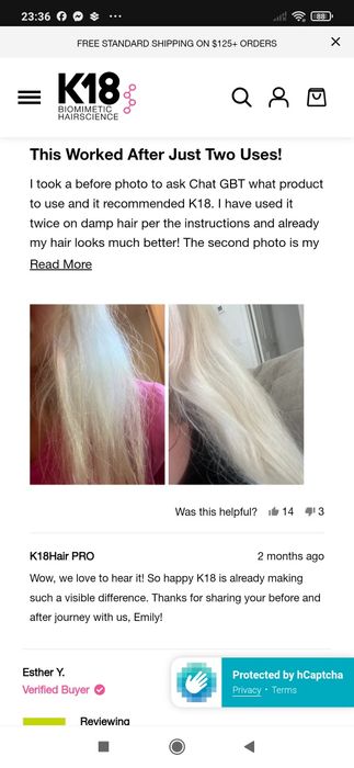 К18 молекулярна възстановяваща маска за коса 150мл