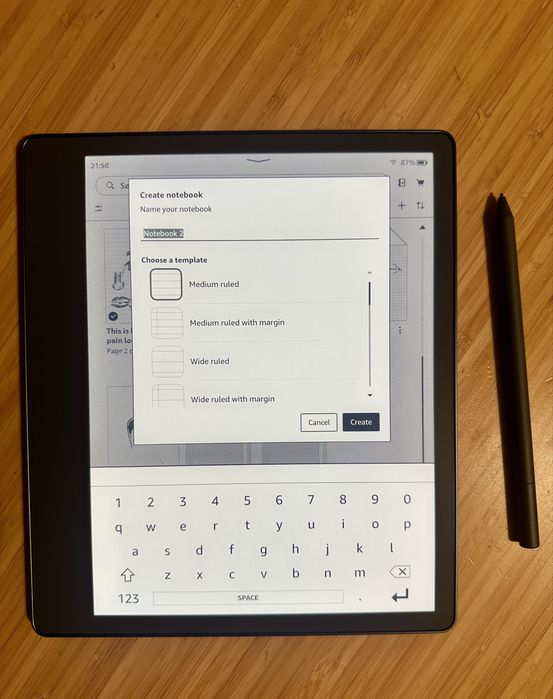 Amazon Kindle Scribe (1st Gen) 16GB + Стилус и резервни връхчета (Перфектен!)