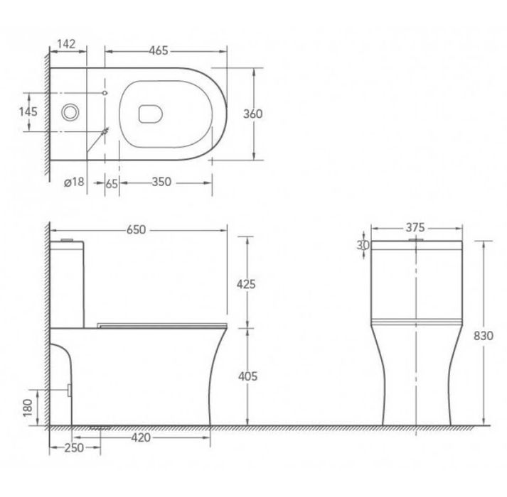 Моноблок Дейзи ICC7937MW ИНТЕР КЕРАМИК