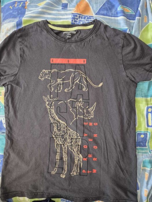 Намалени 11 броя тениски за момче - 12-13 години