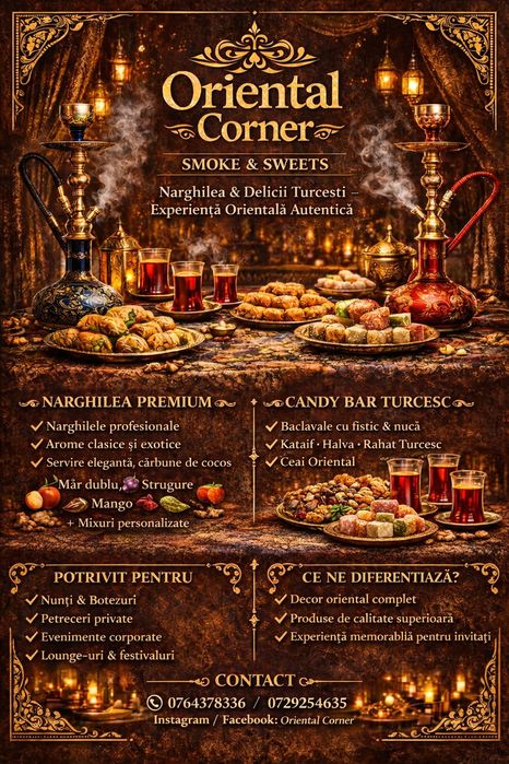 Candy bar Oriental / Baclava bar pentru evenimentul tau