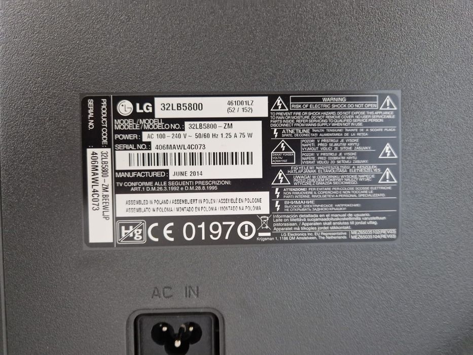 Tv LG 81cm Amanet BKG