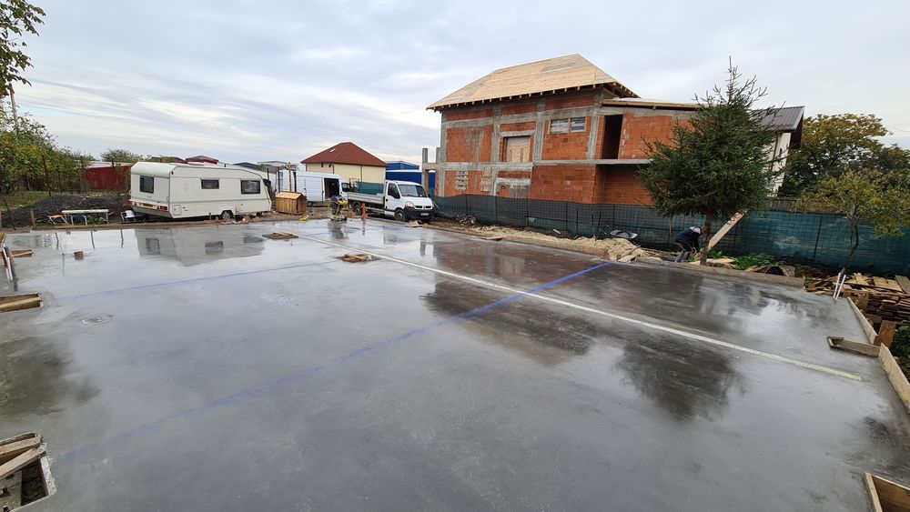 Turnare sapa din beton - finisat cu elicopter si cuart, Beton  Periat