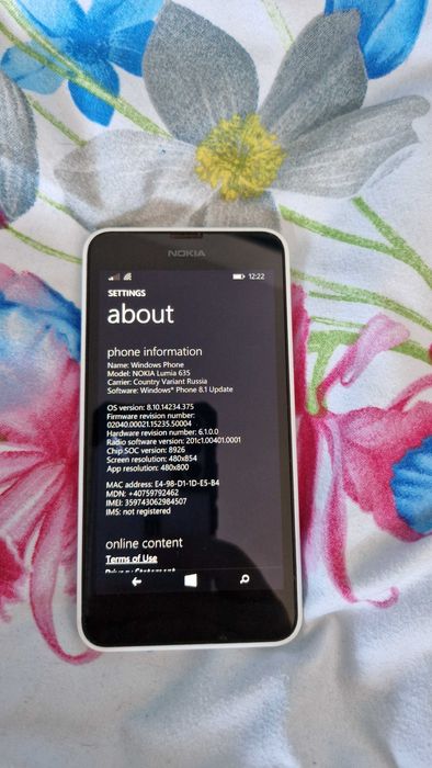 Vand Telefon Mobil Nokia Lumia 635 Alb !! Codat Orange !! la 100lei