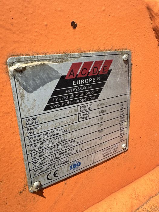 Graifer  excavator hidraulic rotativ 360 ACDE  ASG-1500 anul 09/2022