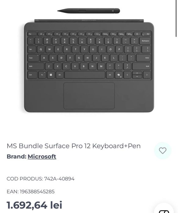 Vând +CADOU - Laptop 2in1 Microsoft Surface 12” Pro