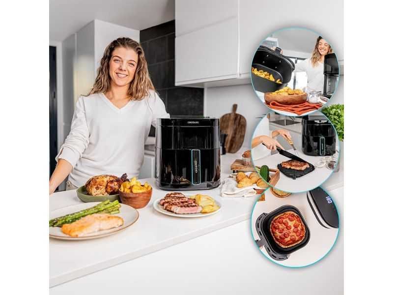 Еър Фрайър с ГРИЛ Cecotec Cecofry DuoHeat 6000, 6L, Черен