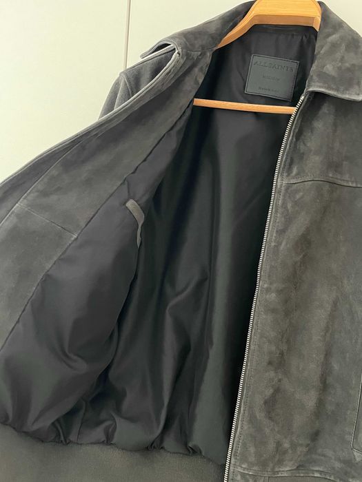 Allsaints Geaca Piele Gri (M)