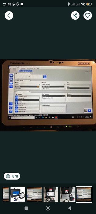 Kit tester diagnoza auto turisme+camioane si Tableta Panasonic 8/256GB