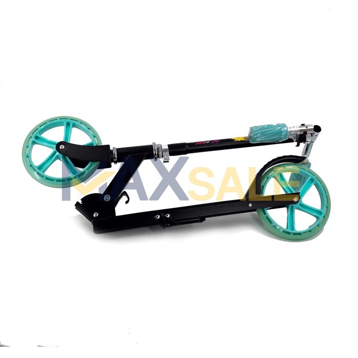 Детска тротинетка скутер scooter сгъваема черно синьо жълто играчки