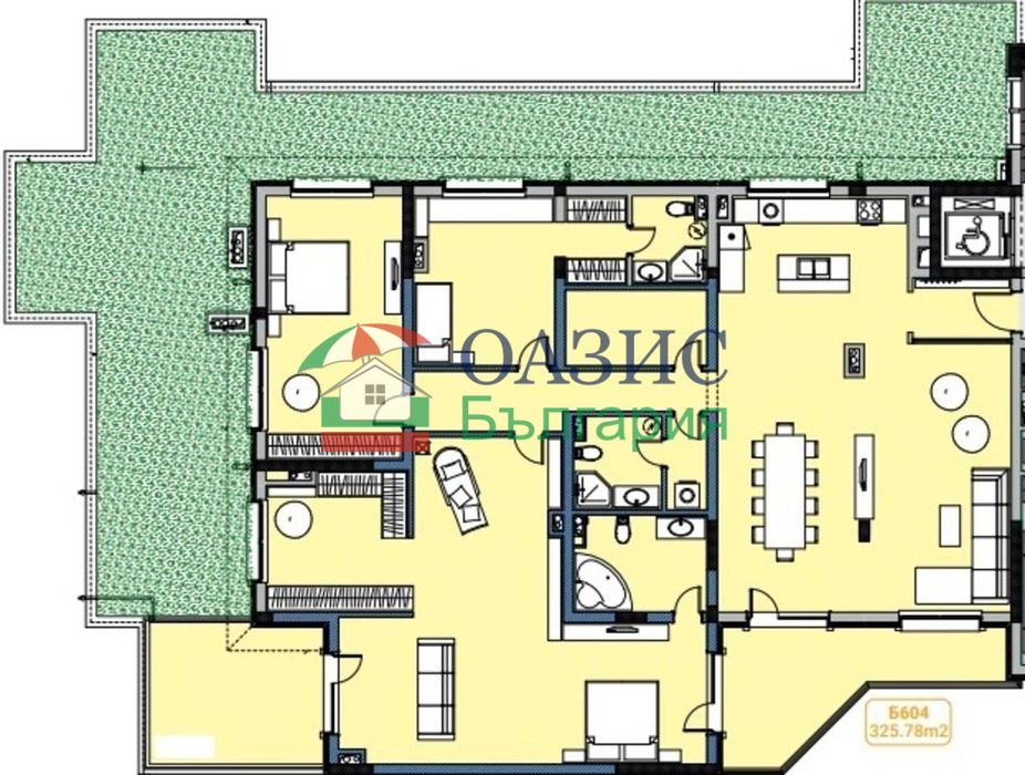 Четиристаен апартамент на първа линия комплекс Valencia Gardens, 325.78 кв.м., Несебър, България, 716 716 евро