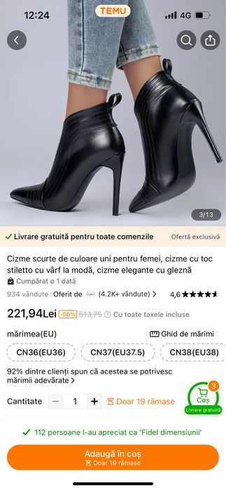 Botine piele ecologica