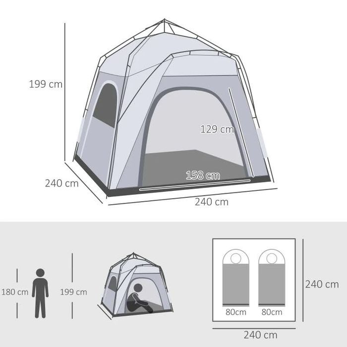 ПРОМОЦИЯ Палатка Outsunny Pop-Up Dome