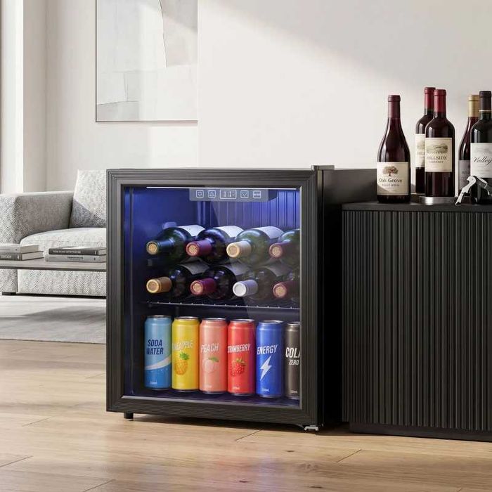 Хладилник за напитки HOMCOM 50L, охладител за 48 кутии
