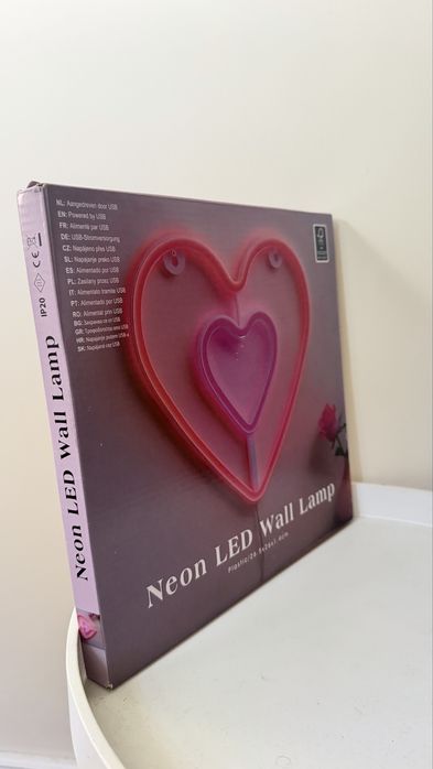 Lampa decorativa inima  neon  alimentare usb