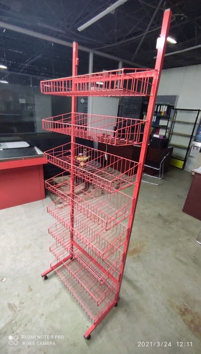 Стеллаж металлические полки перфорированный овощные хлебный конфетница