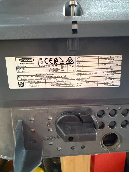 Invertor trifazat Fronius Symo 10 KW + Fronius smart meter