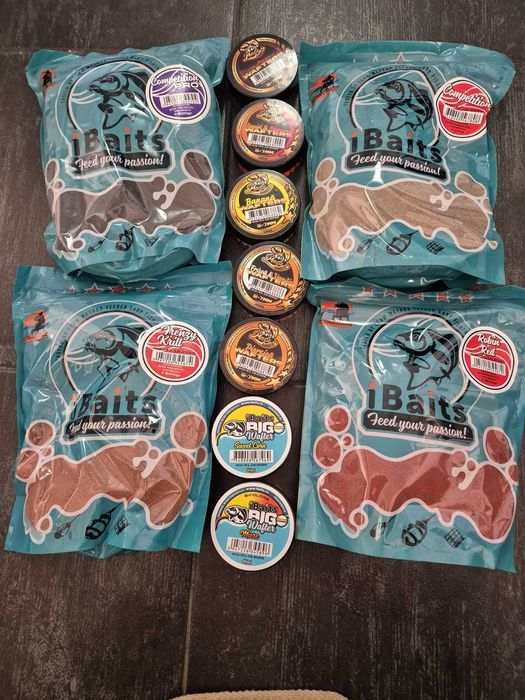 Pachet 9 pungi nada + 6 cutii wafters iBaits pescuit Feeder