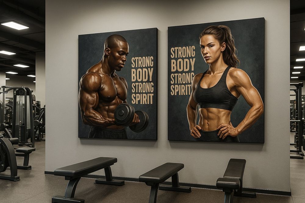 Оформление и печать для фитнес-залов | Декор, мотивирующие посты