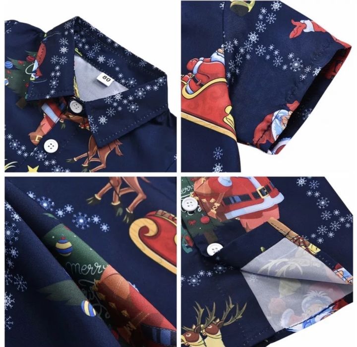 Новогодние рубашки для мальчиков