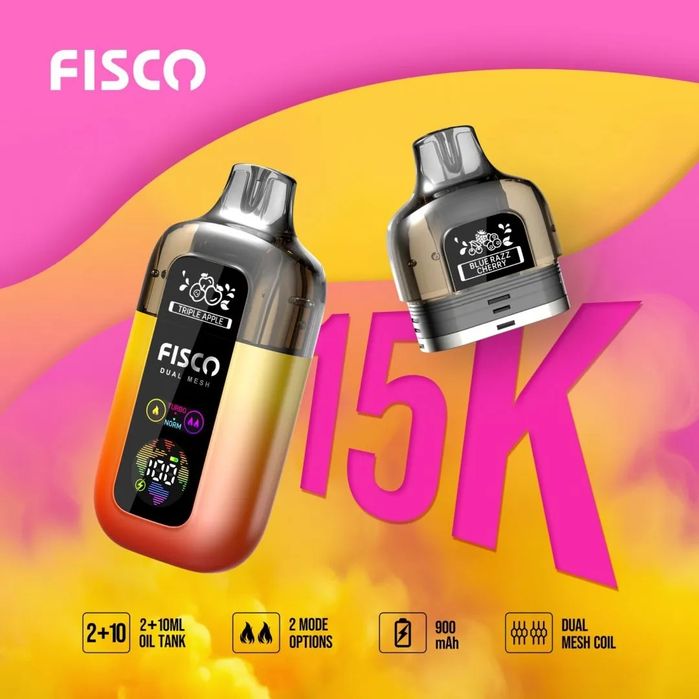 Pachet Vape 14.000 Puffs Fisco Reincarcabil Mod Turbo Nivel Lichid