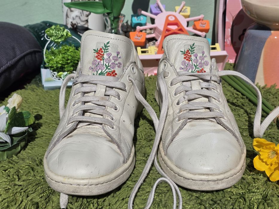Adidas бели кецове от кожа N39