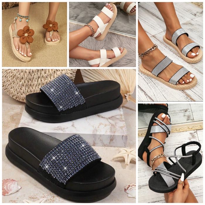 Обувки дамски чехли сандали