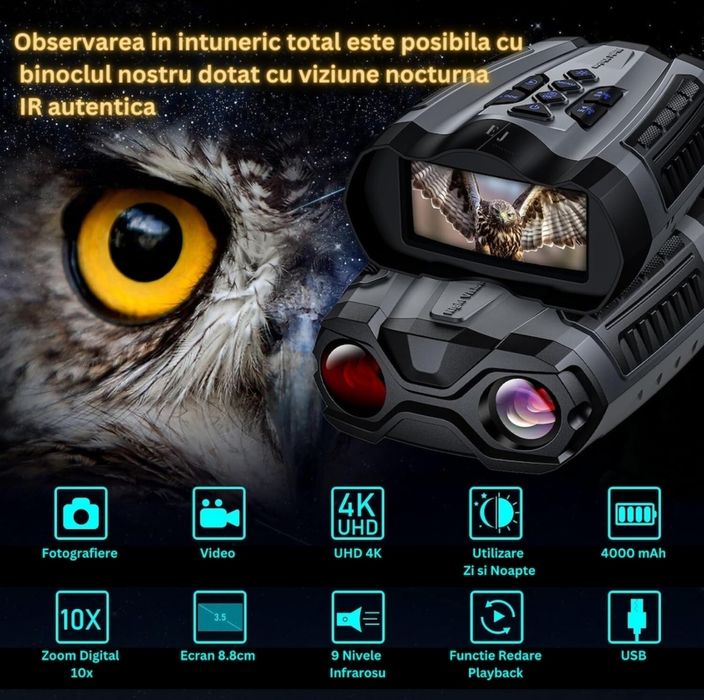 Binoclu digital vedere nocturna(night vision)4k