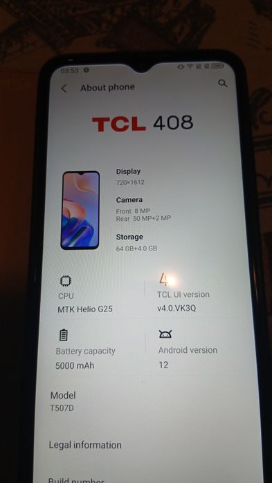 Смартфон телефон TLC 507