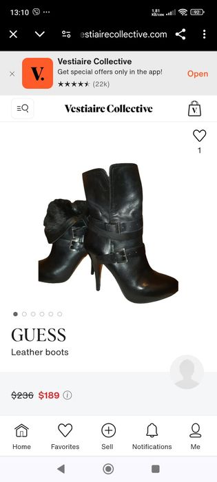 Guess кожени боти